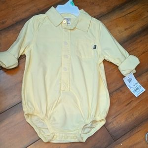 *New* Yellow button down onesie